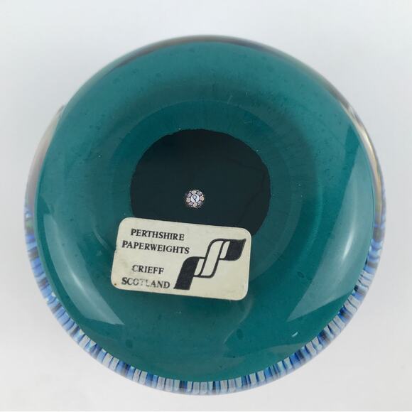 Perthshire Kissing Fish Millefiori Hexagon Twist Aquatic Lampwork SE Paperweight - Picture 5 of 15